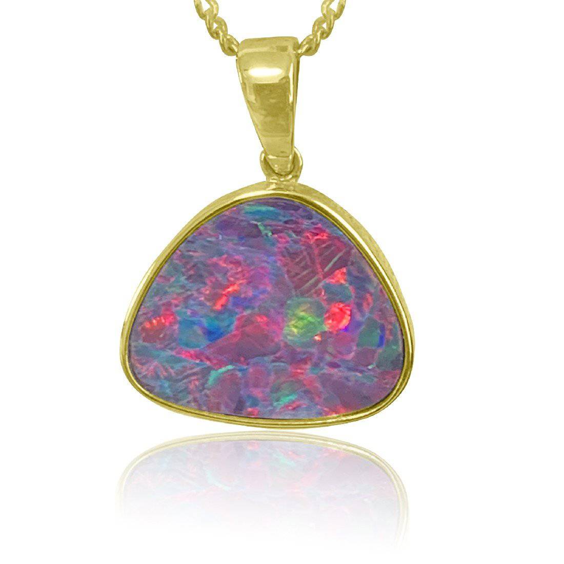 14kt Yellow Gold Opal pendant - Masterpiece Jewellery Opal & Gems Sydney Australia | Online Shop