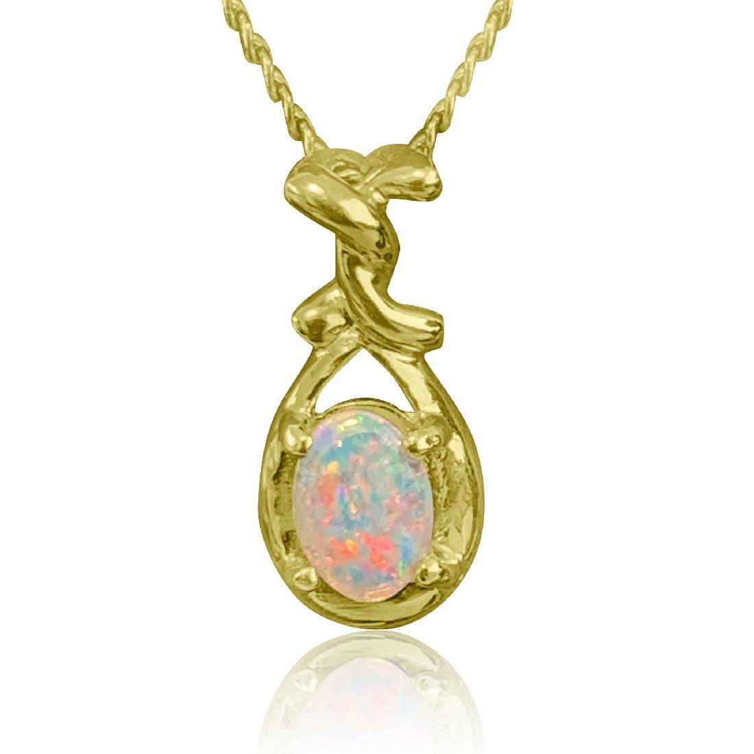 14kt Yellow Gold Opal pendant - Masterpiece Jewellery Opal & Gems Sydney Australia | Online Shop