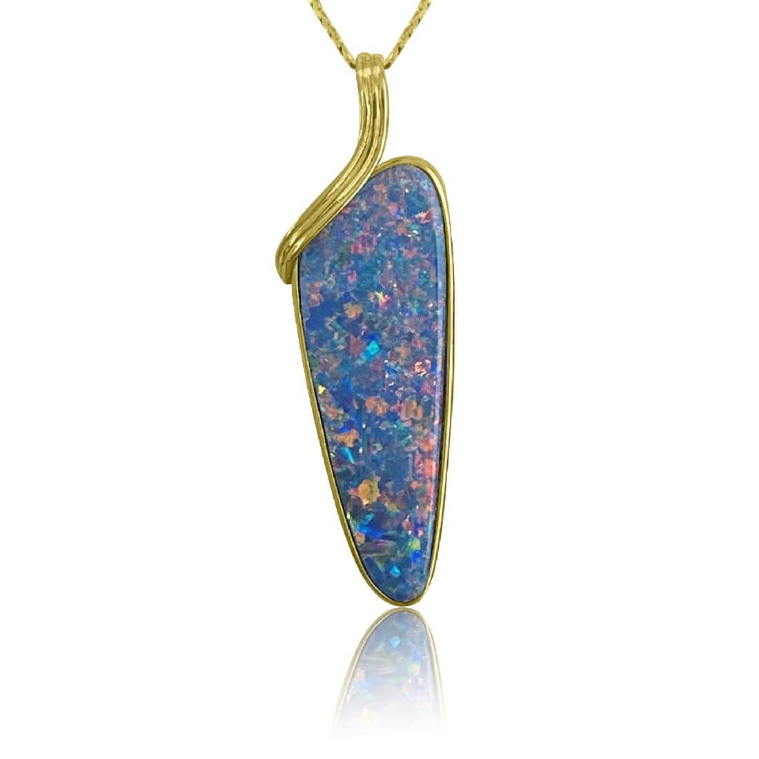 14kt Yellow Gold Opal pendant - Masterpiece Jewellery Opal & Gems Sydney Australia | Online Shop