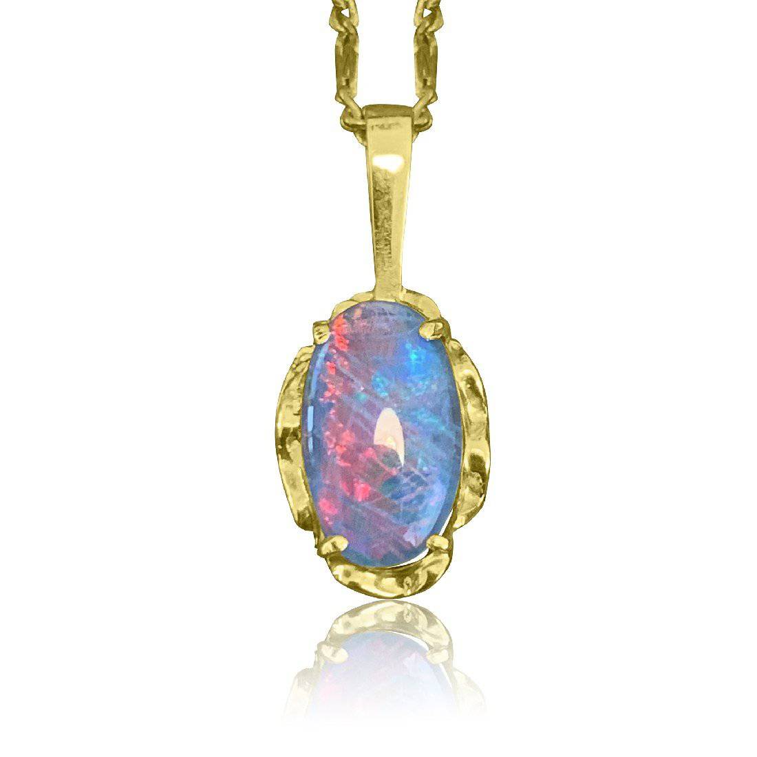 14kt Yellow Gold Opal triplet pendant - Masterpiece Jewellery Opal & Gems Sydney Australia | Online Shop