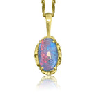 14kt Yellow Gold Opal triplet pendant - Masterpiece Jewellery Opal & Gems Sydney Australia | Online Shop