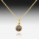14kt Yellow Gold round Opal pendant - Masterpiece Jewellery Opal & Gems Sydney Australia | Online Shop
