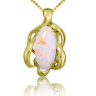14kt Yellow Gold White Opal pendant - Masterpiece Jewellery Opal & Gems Sydney Australia | Online Shop