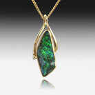 18KT BOULDER OPAL AND DIAMOND PENDANT - Masterpiece Jewellery Opal & Gems Sydney Australia | Online Shop