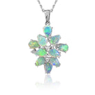 18kt White Gold Opal and Diamond pendant - Masterpiece Jewellery Opal & Gems Sydney Australia | Online Shop