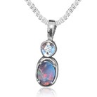 18kt White Gold Opal and diamond pendant - Masterpiece Jewellery Opal & Gems Sydney Australia | Online Shop