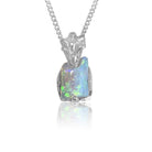 18kt White Gold Shell Crystal Opal pendant - Masterpiece Jewellery Opal & Gems Sydney Australia | Online Shop