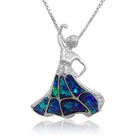 18kt White Gold Spanish Dancer Opal inlay pendant - Masterpiece Jewellery Opal & Gems Sydney Australia | Online Shop