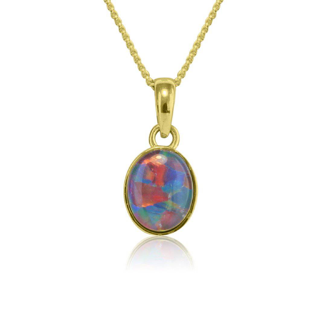 9kt Yellow Gold Opal pendant - Masterpiece Jewellery Opal & Gems Sydney Australia | Online Shop