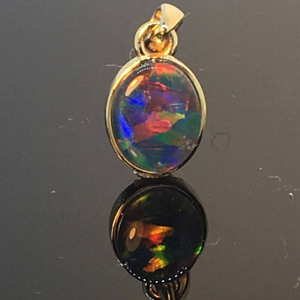 9kt Yellow Gold Opal pendant - Masterpiece Jewellery Opal & Gems Sydney Australia | Online Shop
