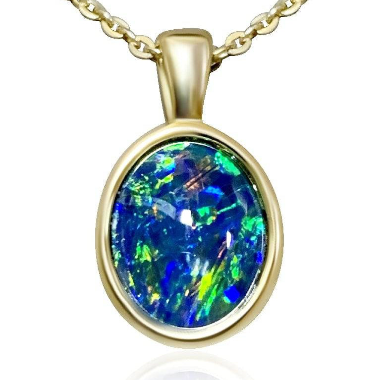 Sterling Silver Opal triplet pendant - Masterpiece Jewellery Opal & Gems Sydney Australia | Online Shop