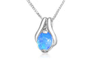 Sterling Silver pendant with White Opal - Masterpiece Jewellery Opal & Gems Sydney Australia | Online Shop
