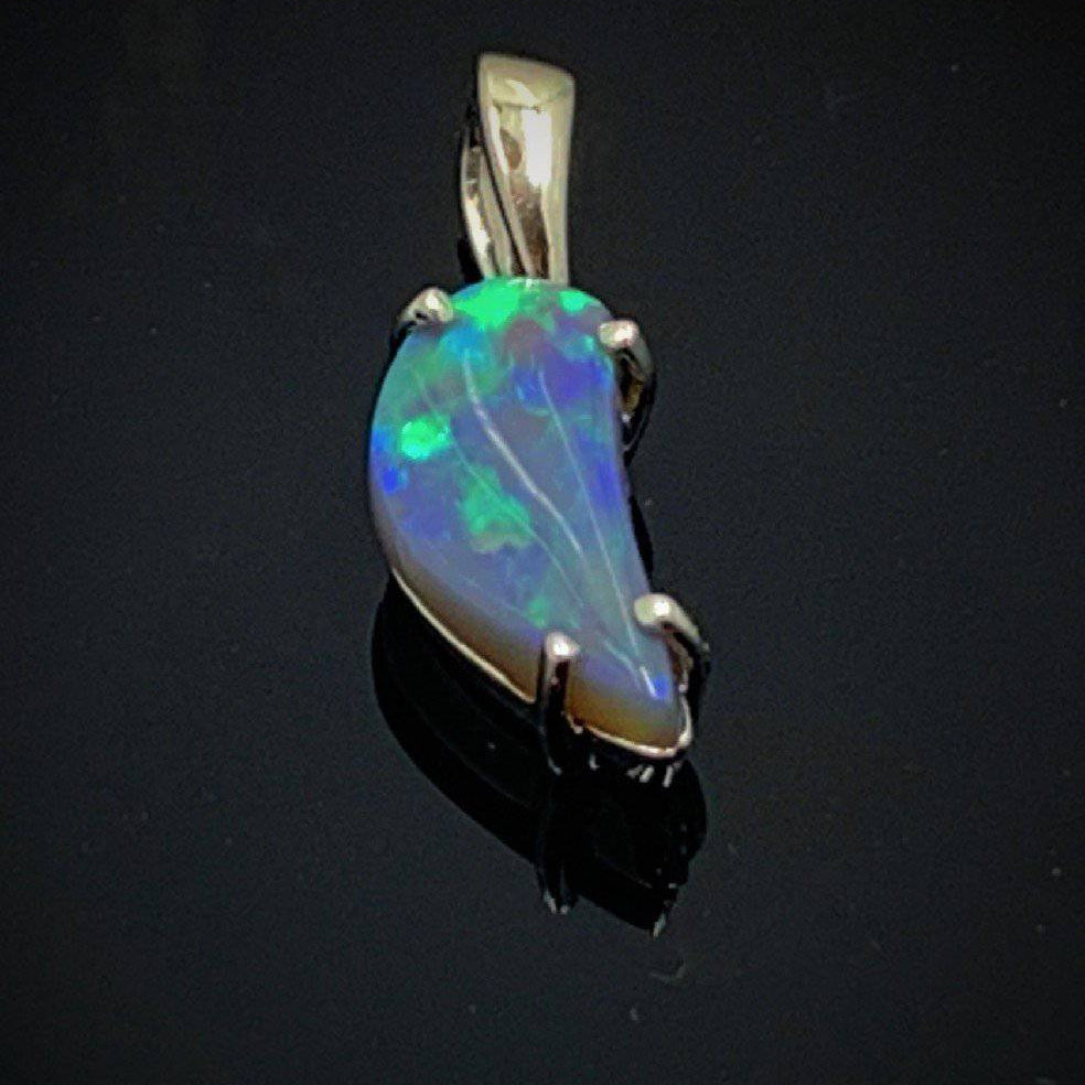 Sterling Silver Black Opal pendant - Masterpiece Jewellery Opal & Gems Sydney Australia | Online Shop