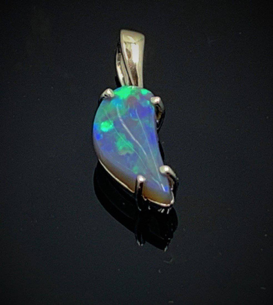 Sterling Silver Black Opal pendant - Masterpiece Jewellery Opal & Gems Sydney Australia | Online Shop