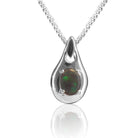 Sterling Silver Black Opal pendant - Masterpiece Jewellery Opal & Gems Sydney Australia | Online Shop