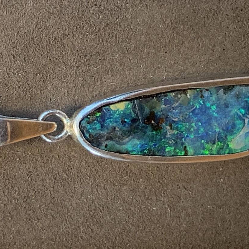 Sterling Silver Boulder Opal - Masterpiece Jewellery Opal & Gems Sydney Australia | Online Shop