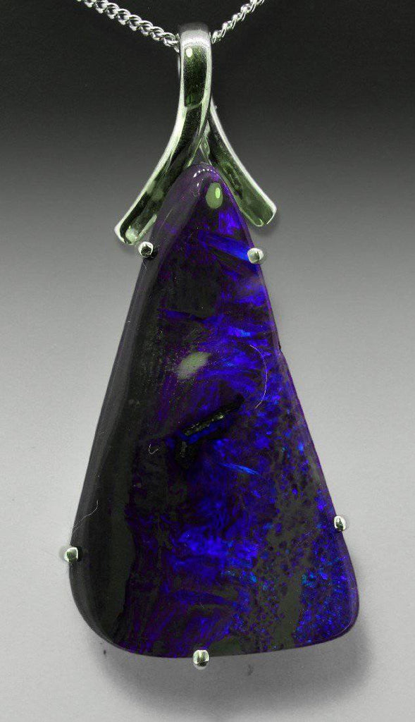 Sterling Silver Boulder Opal pendant - Masterpiece Jewellery Opal & Gems Sydney Australia | Online Shop