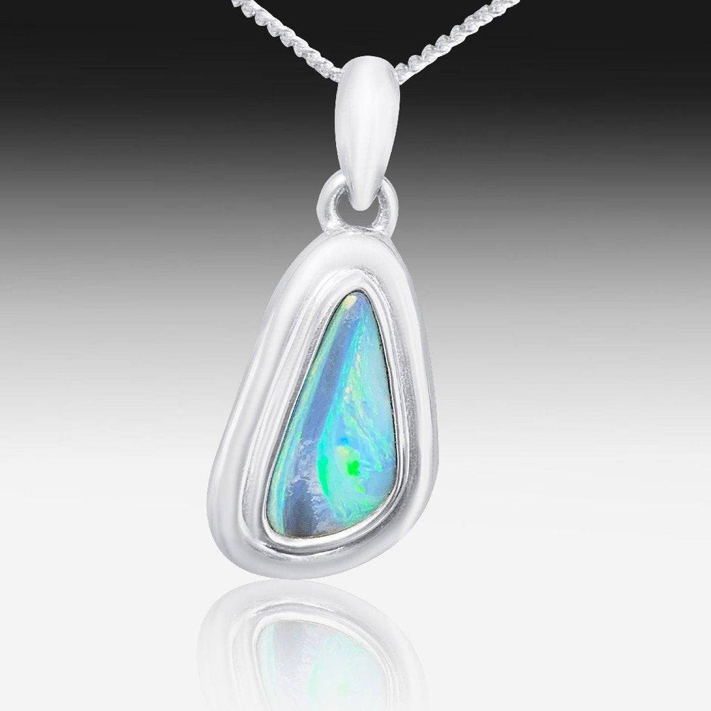 Sterling Silver Boulder Opal pendant - Masterpiece Jewellery Opal & Gems Sydney Australia | Online Shop