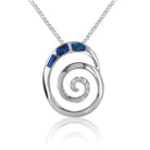 Sterling Silver Circular Opal pendant - Masterpiece Jewellery Opal & Gems Sydney Australia | Online Shop
