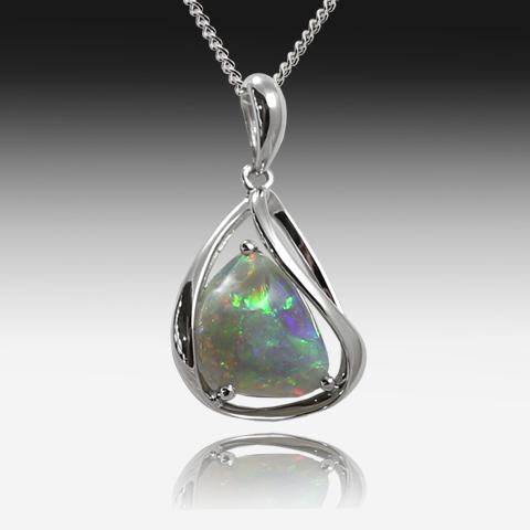 STERLING SILVER CRYSTAL OPAL PENDANT - Masterpiece Jewellery Opal & Gems Sydney Australia | Online Shop