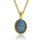 Sterling Silver Gold plated Opal triplet pendant - Masterpiece Jewellery Opal & Gems Sydney Australia | Online Shop
