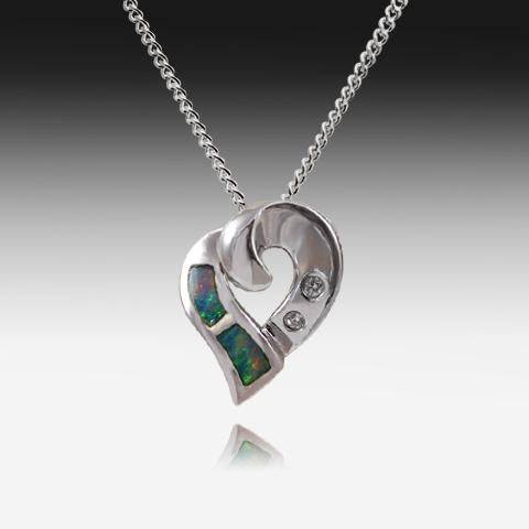 STERLING SILVER HEART SHAPE PENDANT - Masterpiece Jewellery Opal & Gems Sydney Australia | Online Shop