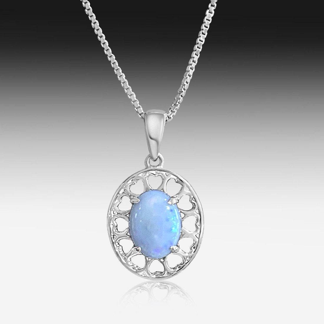 Sterling Silver Opal pendant - Masterpiece Jewellery Opal & Gems Sydney Australia | Online Shop