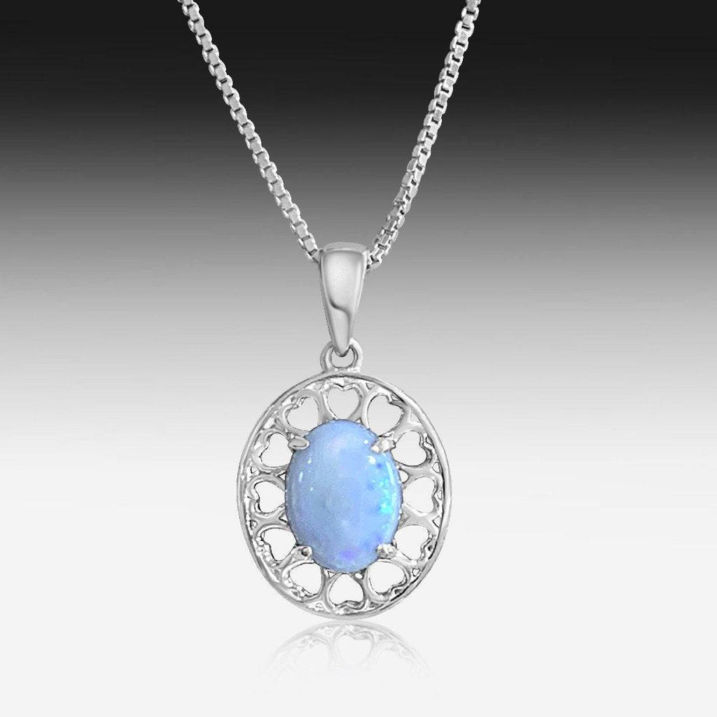 Sterling Silver Opal pendant - Masterpiece Jewellery Opal & Gems Sydney Australia | Online Shop