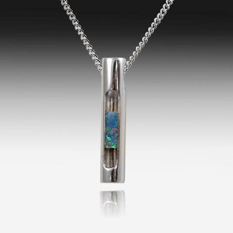 Sterling Silver Opal Pendant - Masterpiece Jewellery Opal & Gems Sydney Australia | Online Shop