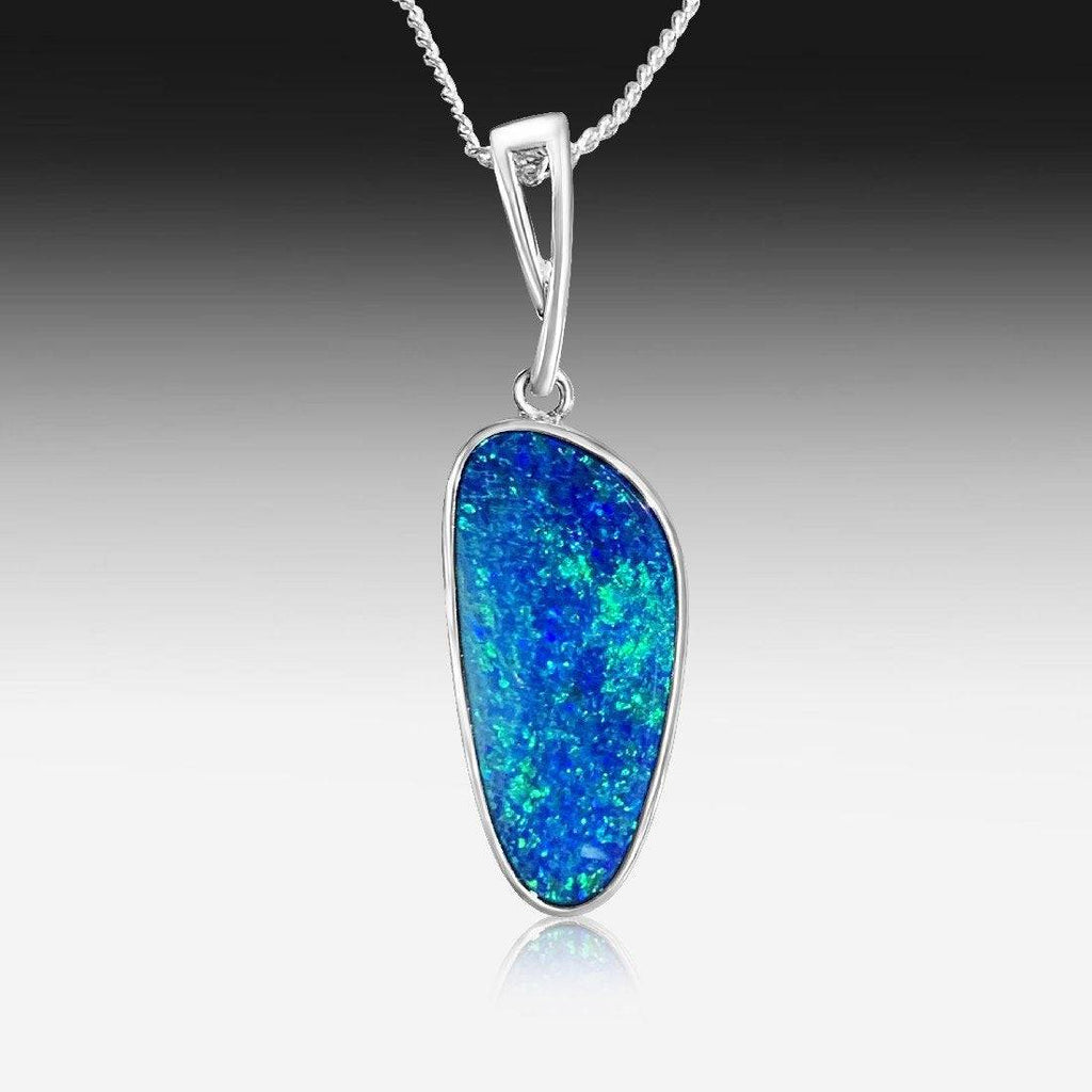 Sterling Silver Opal pendant - Masterpiece Jewellery Opal & Gems Sydney Australia | Online Shop