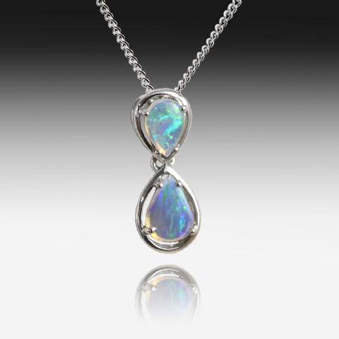 Sterling Silver Opal pendant - Masterpiece Jewellery Opal & Gems Sydney Australia | Online Shop