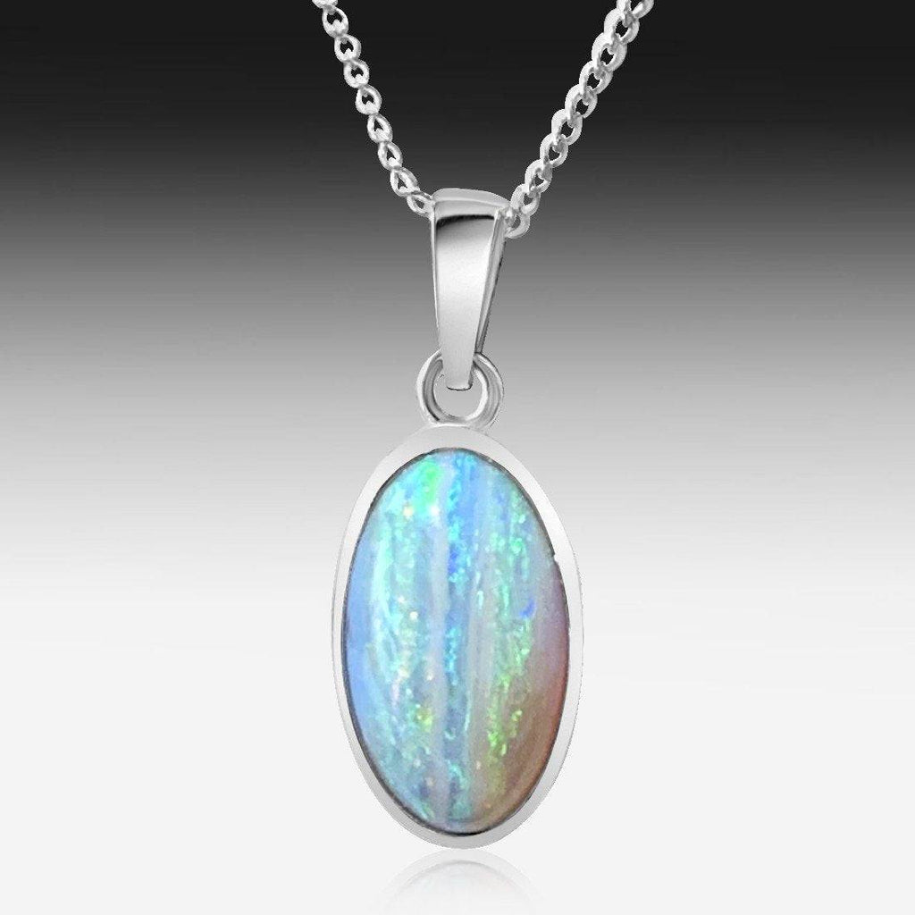 Sterling Silver Opal pendant - Masterpiece Jewellery Opal & Gems Sydney Australia | Online Shop