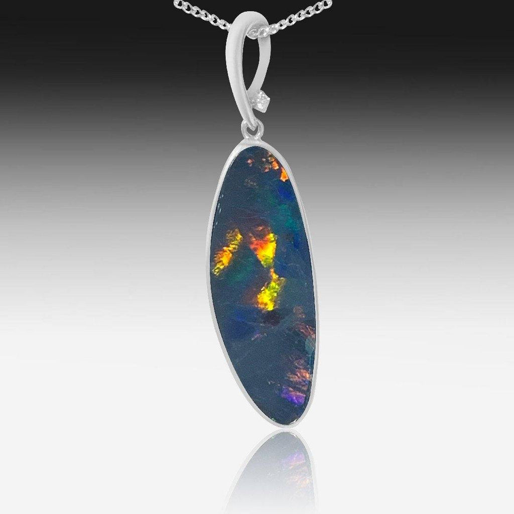 Sterling Silver Opal pendant - Masterpiece Jewellery Opal & Gems Sydney Australia | Online Shop