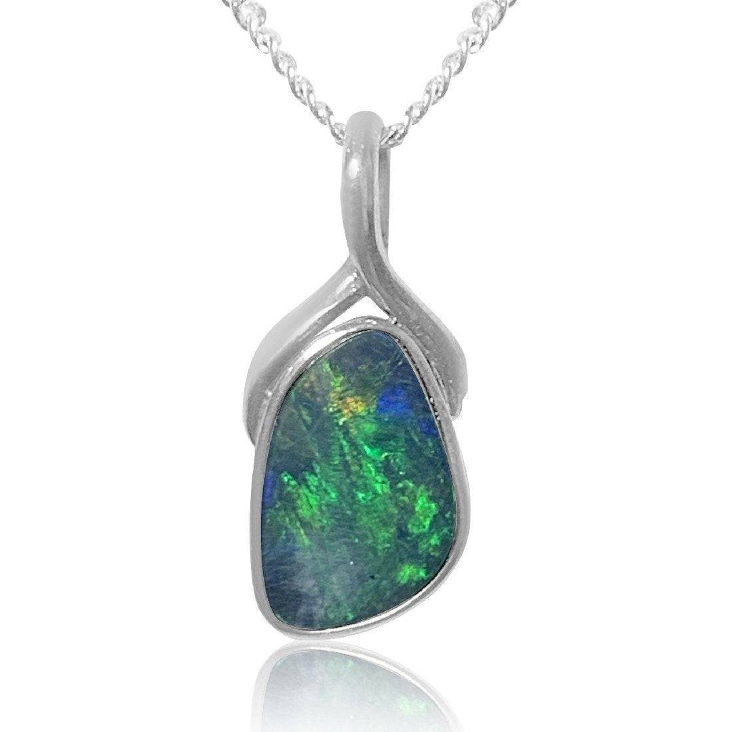 Sterling Silver Opal pendant - Masterpiece Jewellery Opal & Gems Sydney Australia | Online Shop