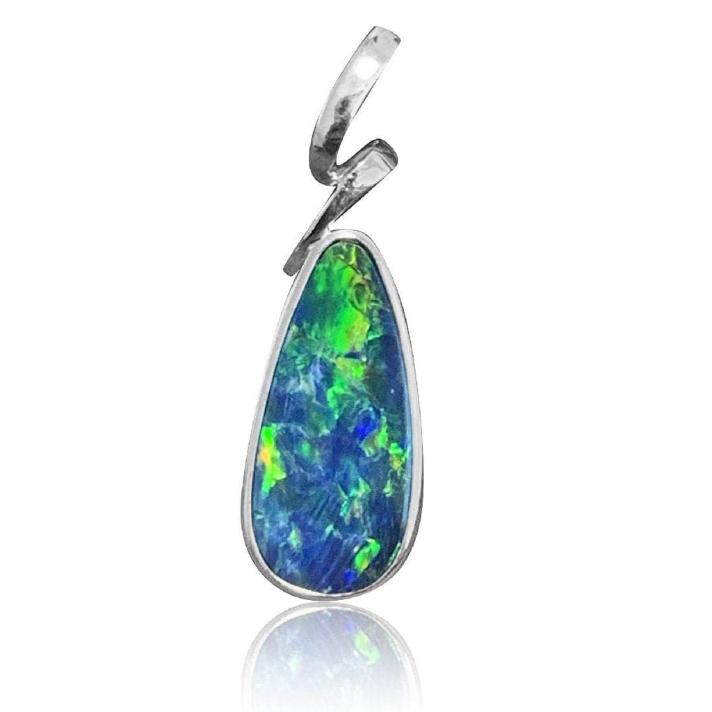 Sterling Silver Opal pendant - Masterpiece Jewellery Opal & Gems Sydney Australia | Online Shop