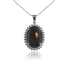 Sterling Silver Opal triplet cluster pendant - Masterpiece Jewellery Opal & Gems Sydney Australia | Online Shop