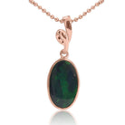 Sterling Silver Rose Gold Opal pendant - Masterpiece Jewellery Opal & Gems Sydney Australia | Online Shop