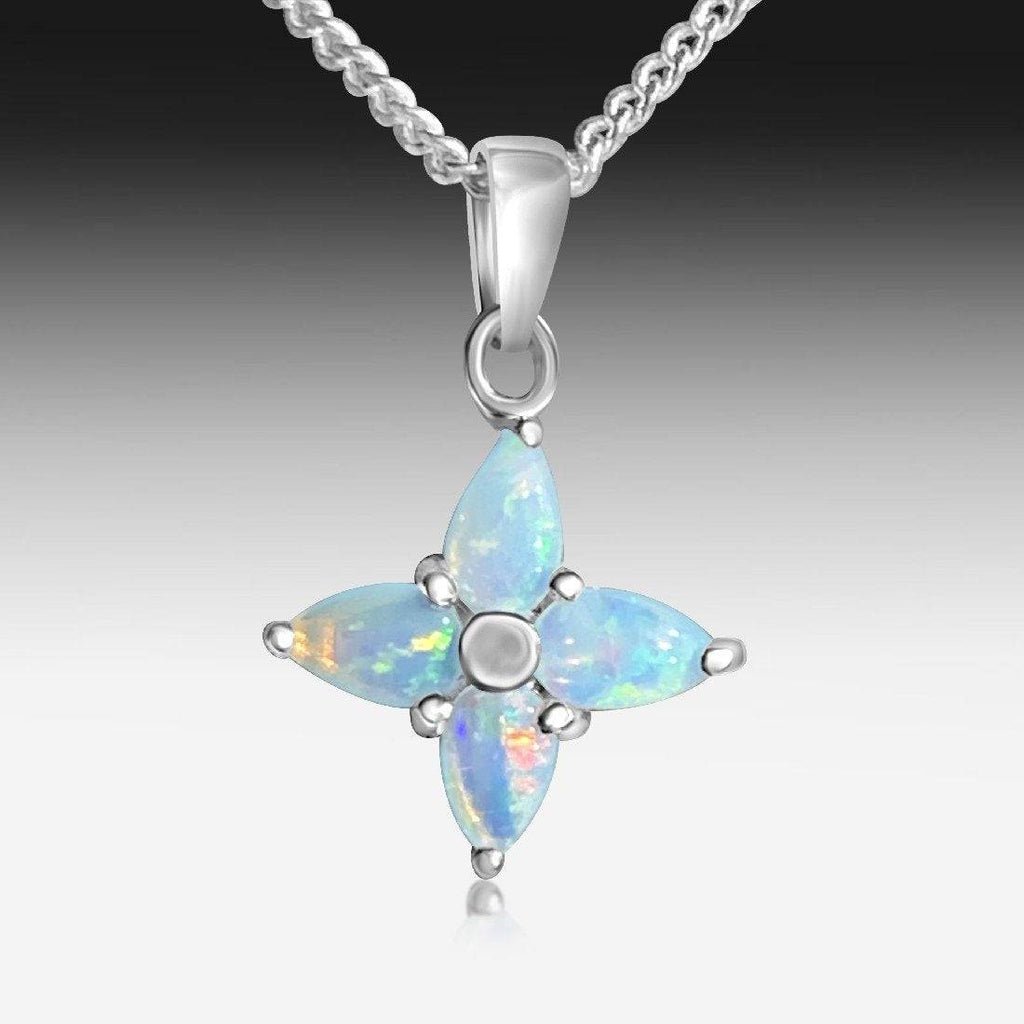 Sterling Silver Star shape Opal pendant - Masterpiece Jewellery Opal & Gems Sydney Australia | Online Shop