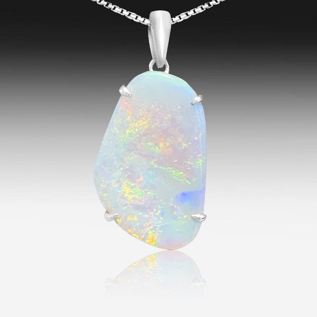 white opal pendant