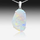 Sterling Silver White Opal pendant - Masterpiece Jewellery Opal & Gems Sydney Australia | Online Shop