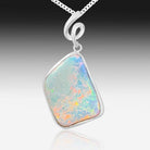 Sterling Silver White Opal pendant - Masterpiece Jewellery Opal & Gems Sydney Australia | Online Shop