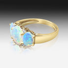 14kt Rose Gold Opal and diamond ring - Masterpiece Jewellery Opal & Gems Sydney Australia | Online Shop