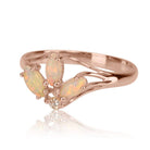 14kt Rose Gold Opal and Diamond ring - Masterpiece Jewellery Opal & Gems Sydney Australia | Online Shop