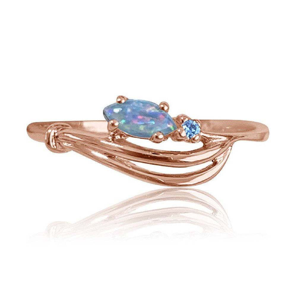 14kt Rose Gold Opal Diamond ring - Masterpiece Jewellery Opal & Gems Sydney Australia | Online Shop