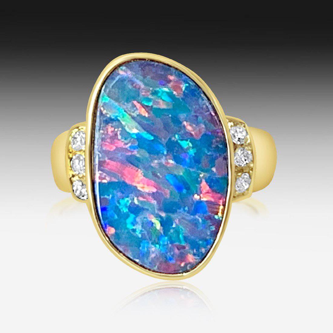 14kt Rose Gold Opal ring - Masterpiece Jewellery Opal & Gems Sydney Australia | Online Shop