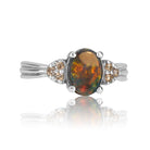 14kt White Gold Black Opal ring - Masterpiece Jewellery Opal & Gems Sydney Australia | Online Shop