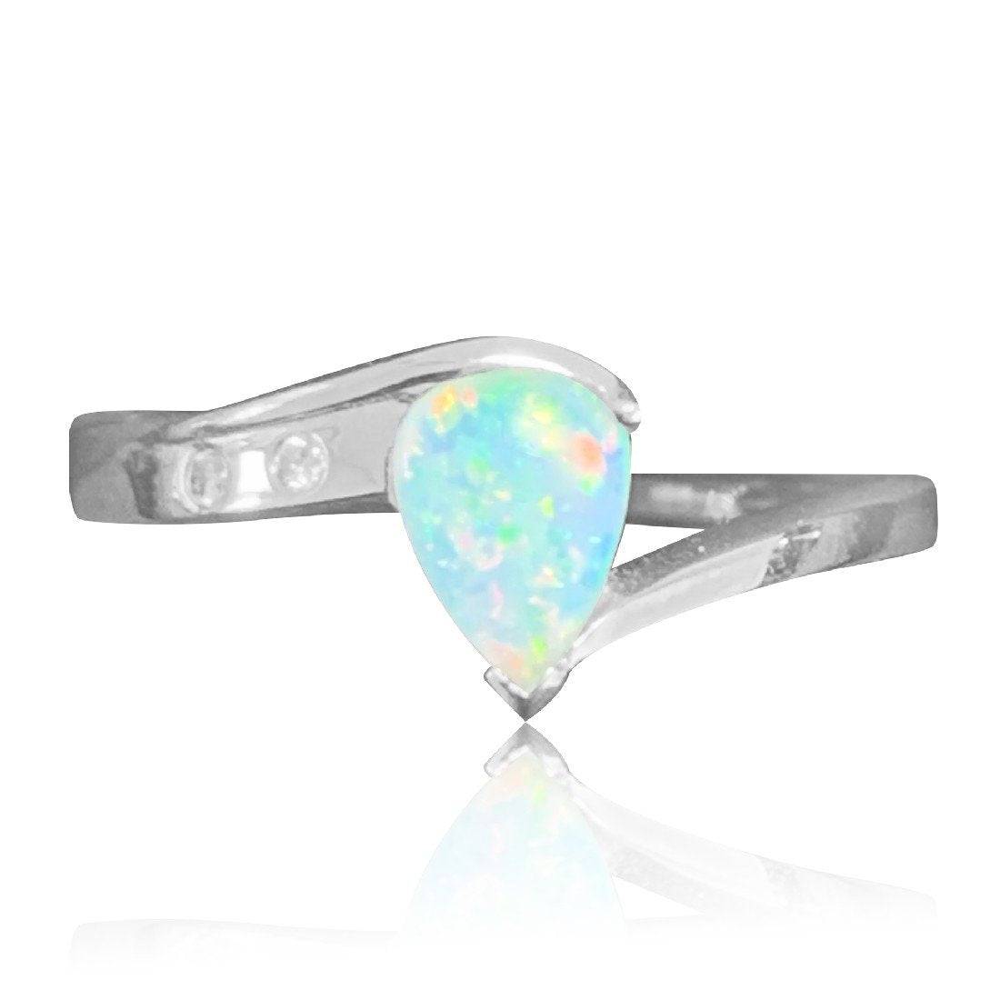 14kt White Gold Opal ring - Masterpiece Jewellery Opal & Gems Sydney Australia | Online Shop