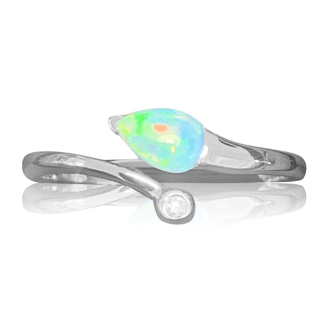 14kt White Gold Opal ring - Masterpiece Jewellery Opal & Gems Sydney Australia | Online Shop