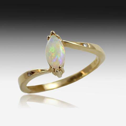 14KT YELLOW GOLD CRYSTAL OPAL RING - Masterpiece Jewellery Opal & Gems Sydney Australia | Online Shop