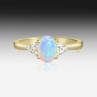 14kt Yellow Gold Opal and Diamond ring - Masterpiece Jewellery Opal & Gems Sydney Australia | Online Shop